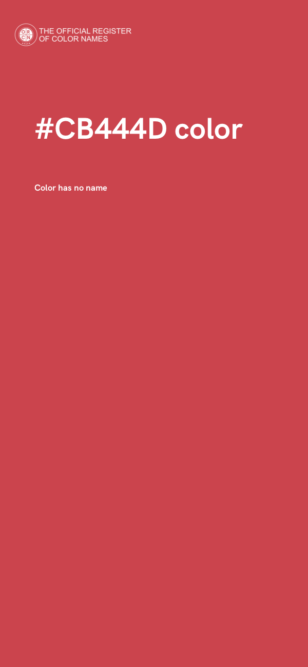 #CB444D color image