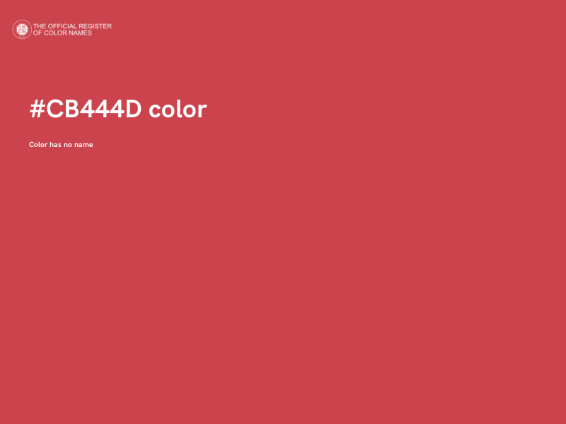 #CB444D color image