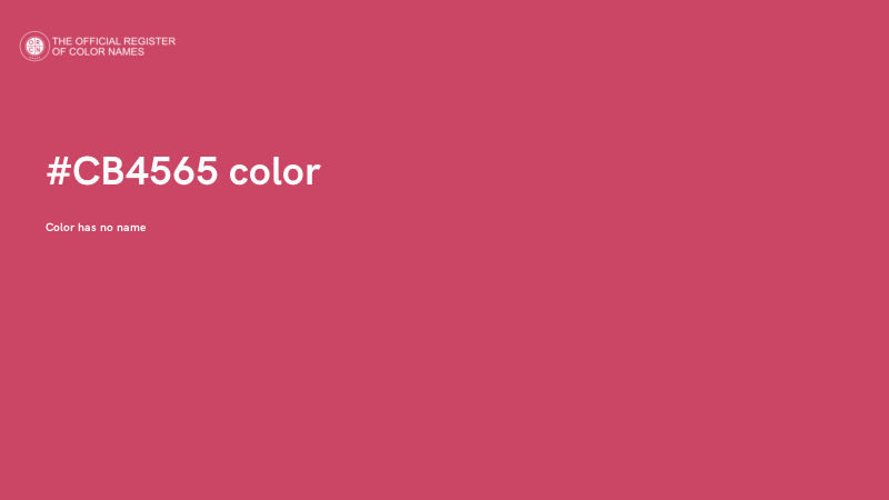 #CB4565 color image