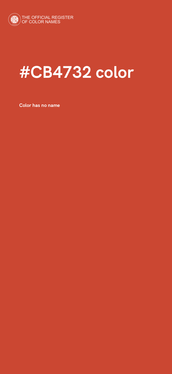 #CB4732 color image