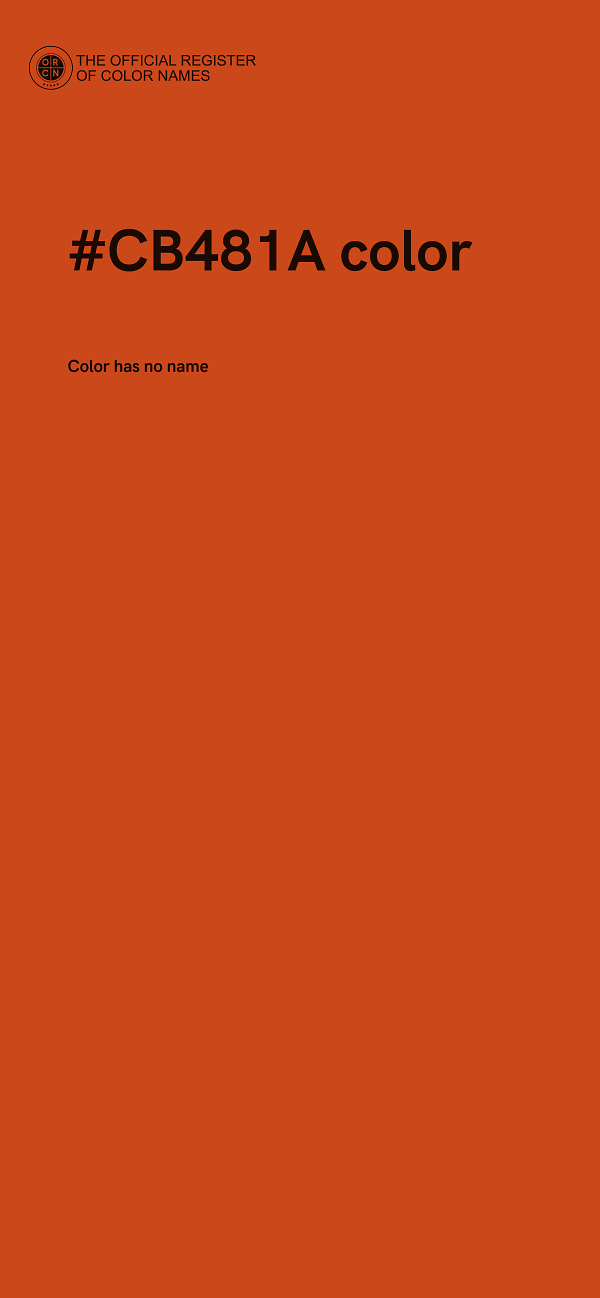 #CB481A color image
