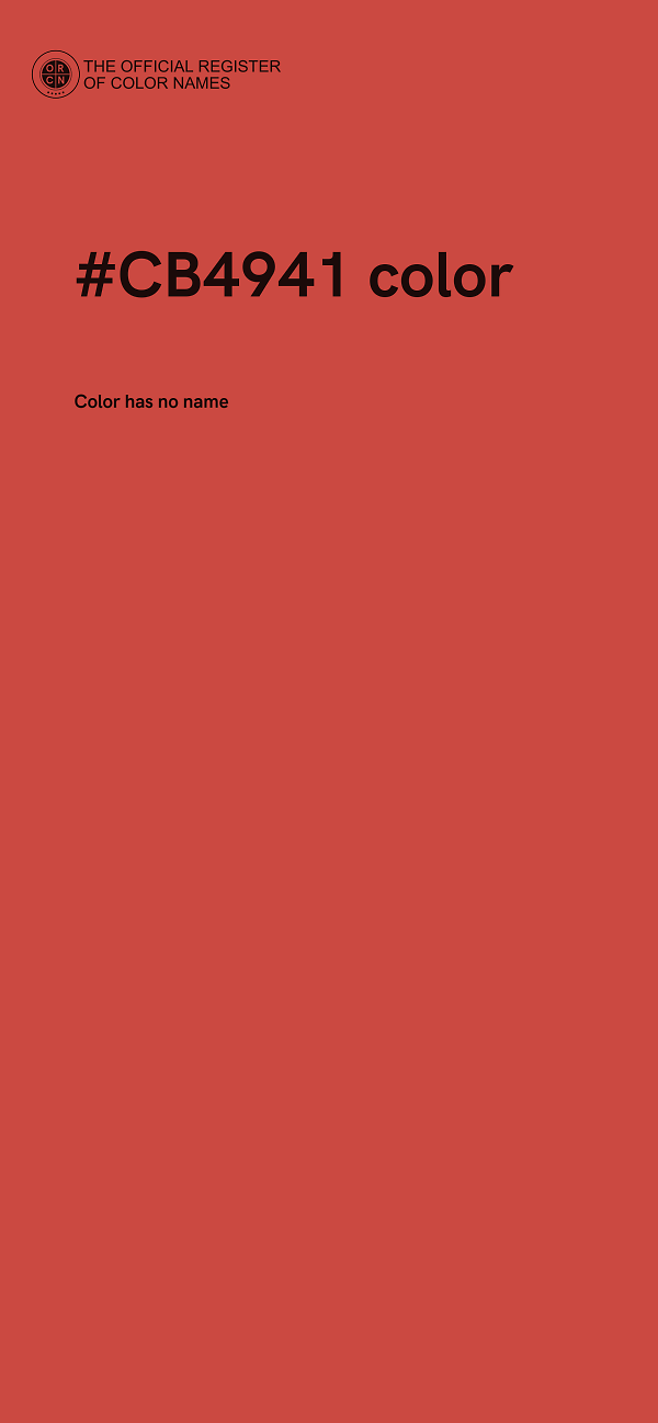 #CB4941 color image