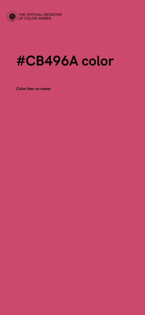 #CB496A color image