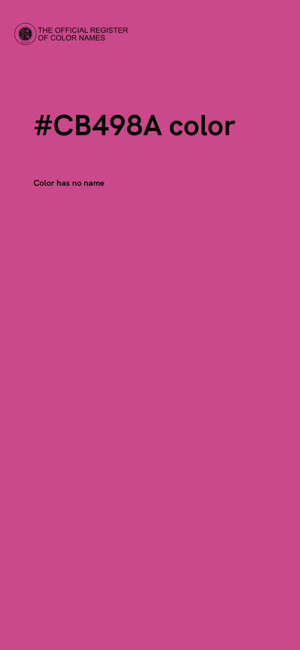 #CB498A color image