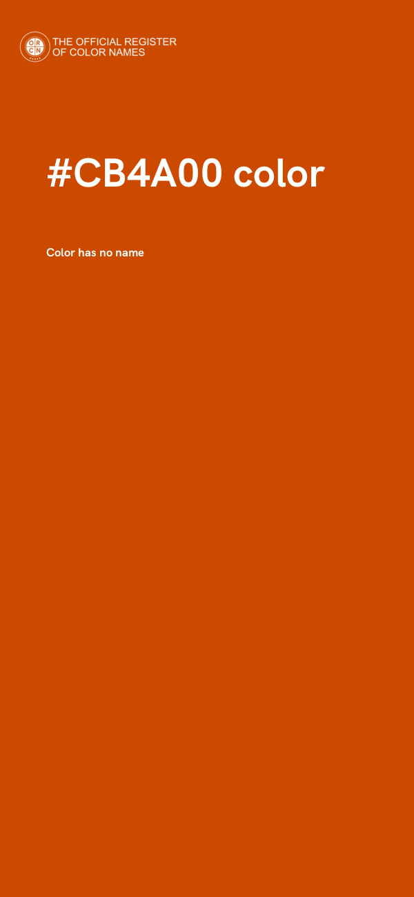 #CB4A00 color image