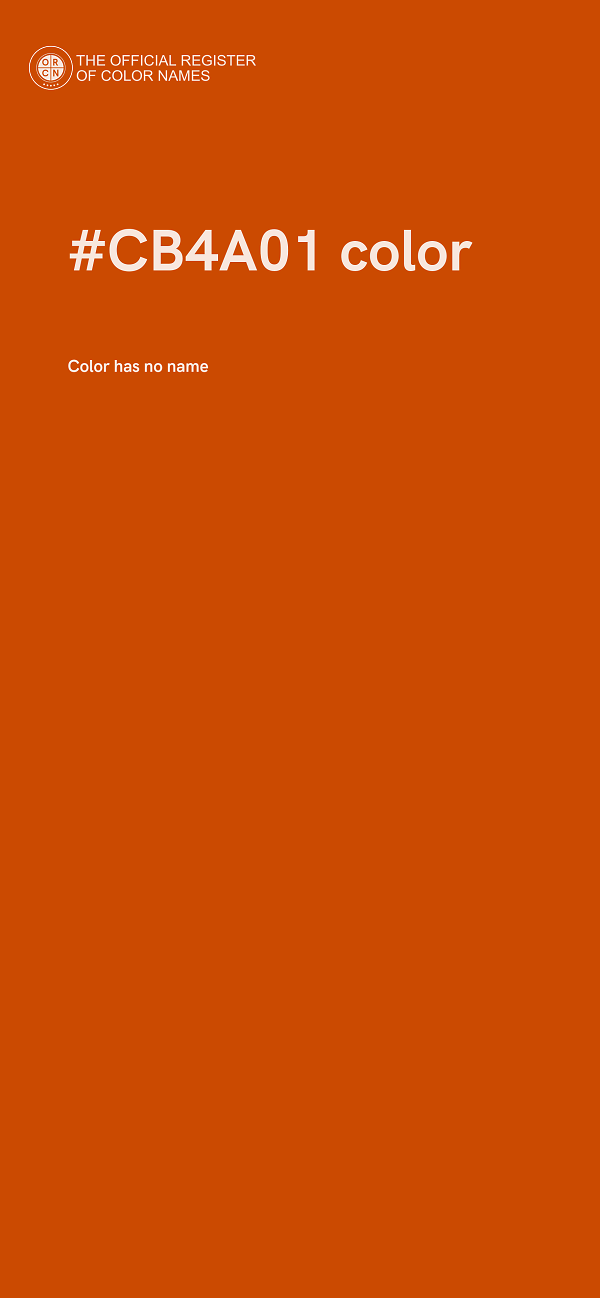 #CB4A01 color image
