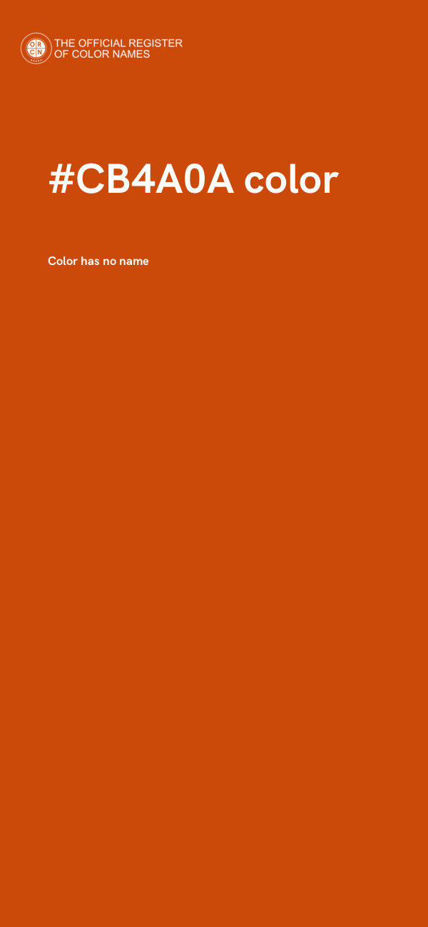 #CB4A0A color image