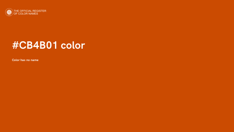 #CB4B01 color image