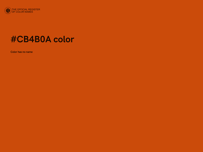 #CB4B0A color image