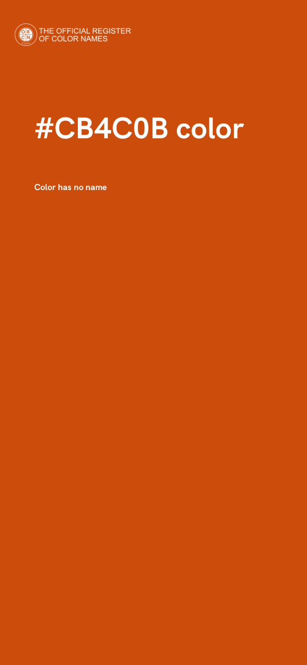 #CB4C0B color image