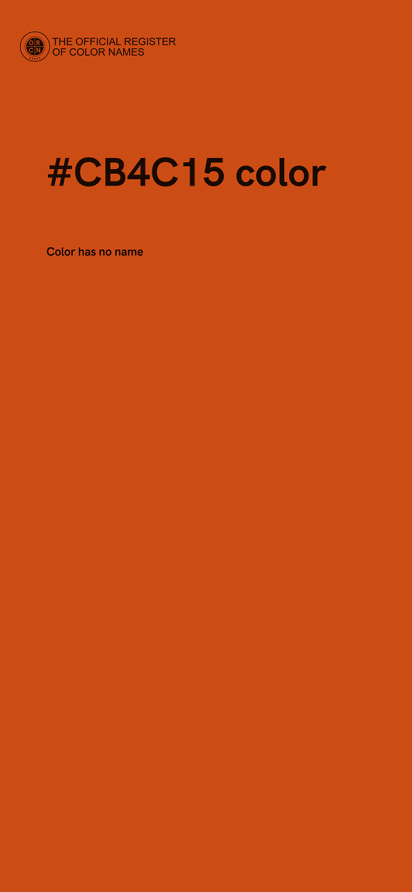 #CB4C15 color image