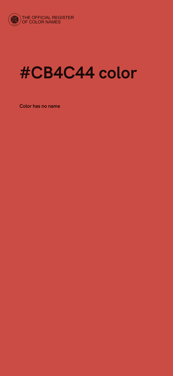 #CB4C44 color image