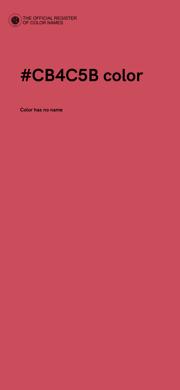 #CB4C5B color image