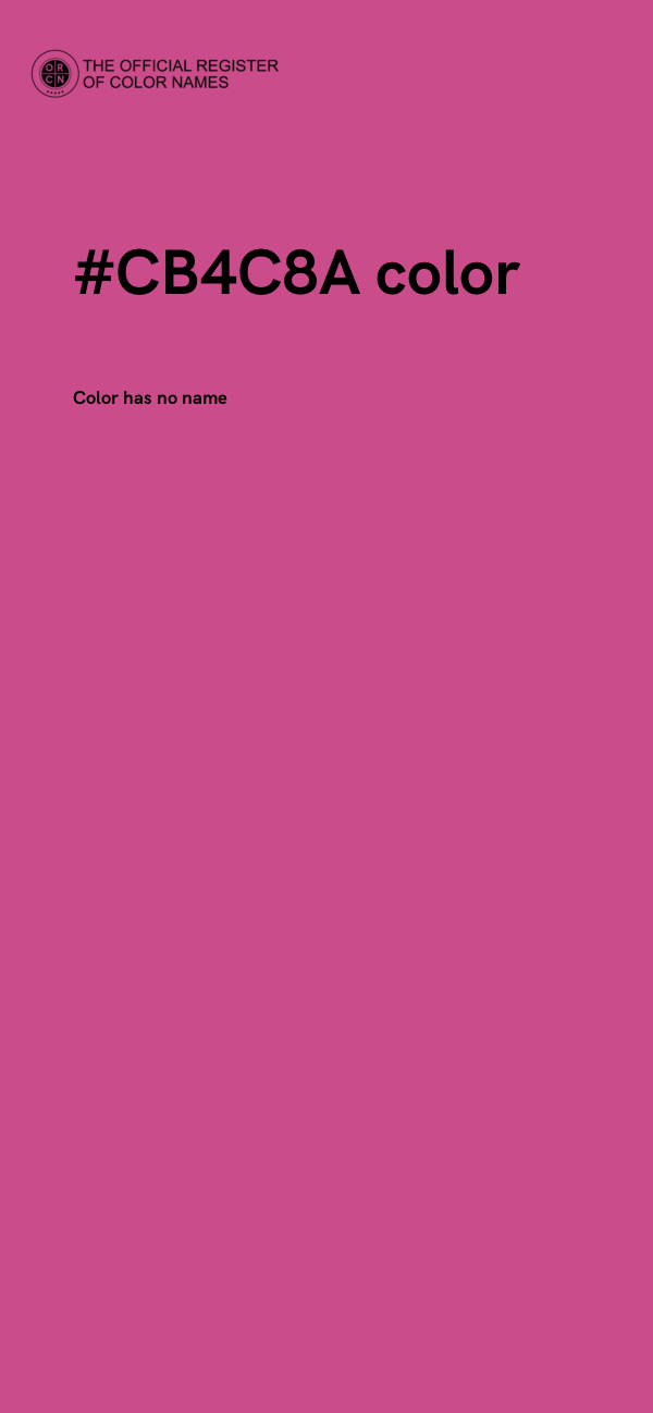 #CB4C8A color image