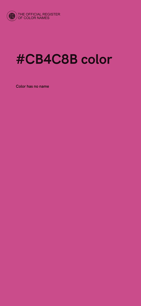 #CB4C8B color image