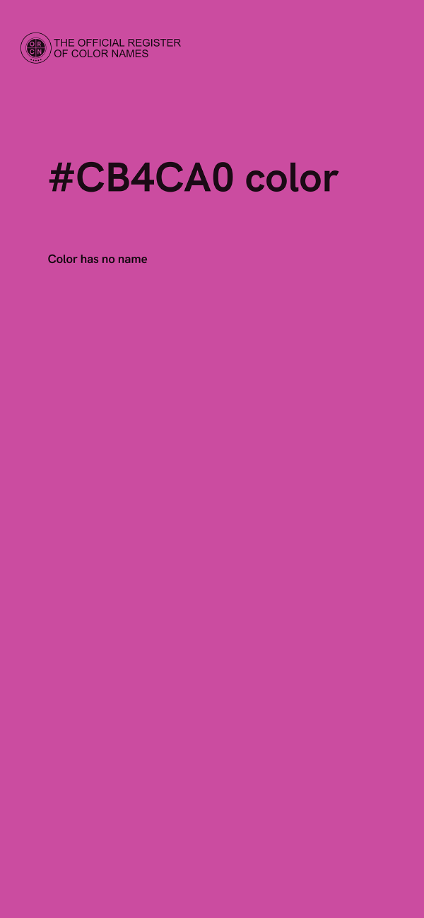 #CB4CA0 color image