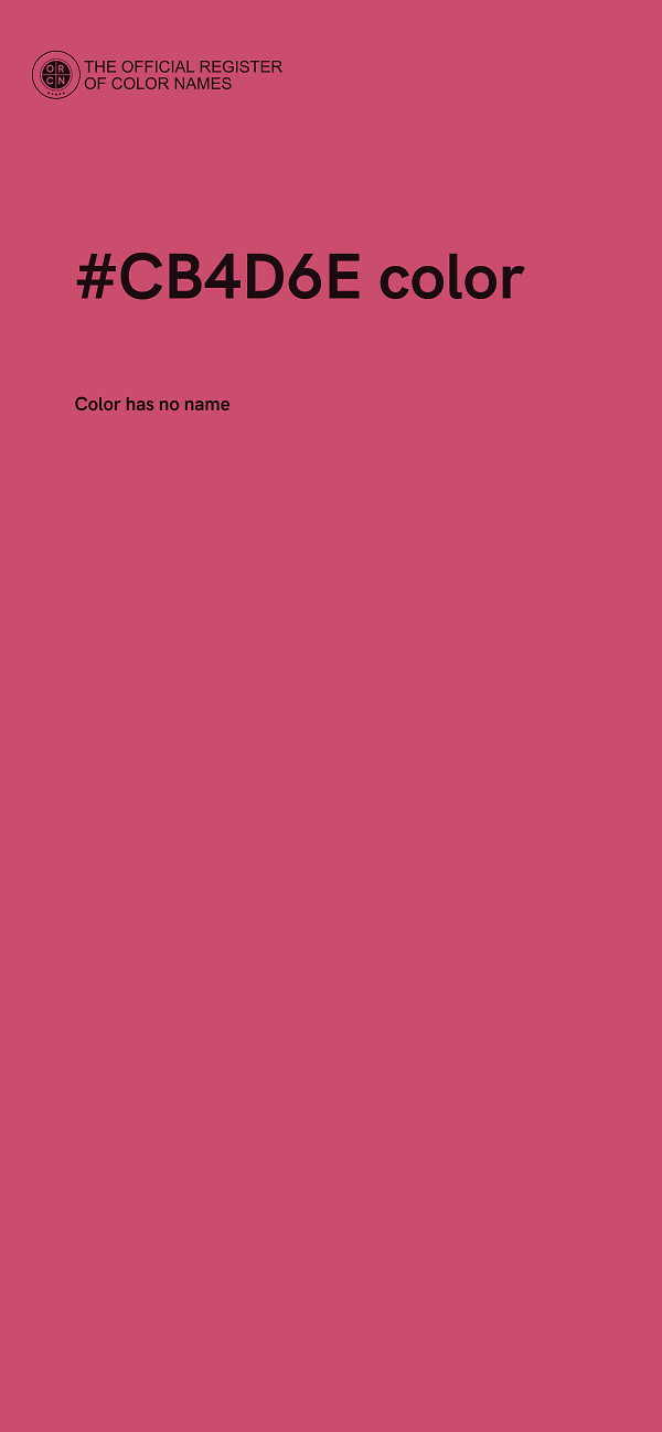 #CB4D6E color image