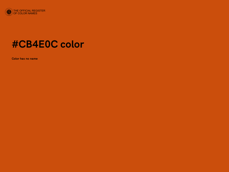 #CB4E0C color image