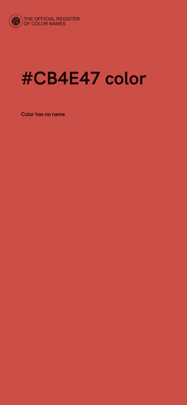 #CB4E47 color image