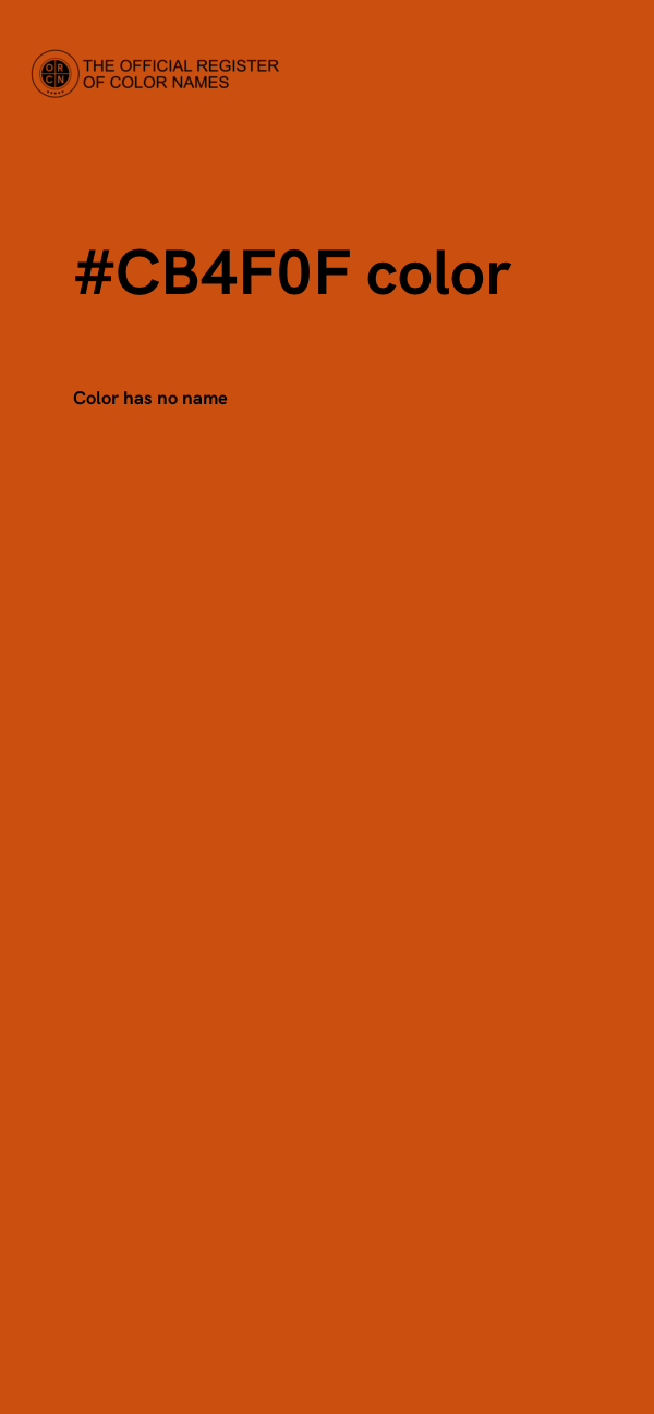 #CB4F0F color image