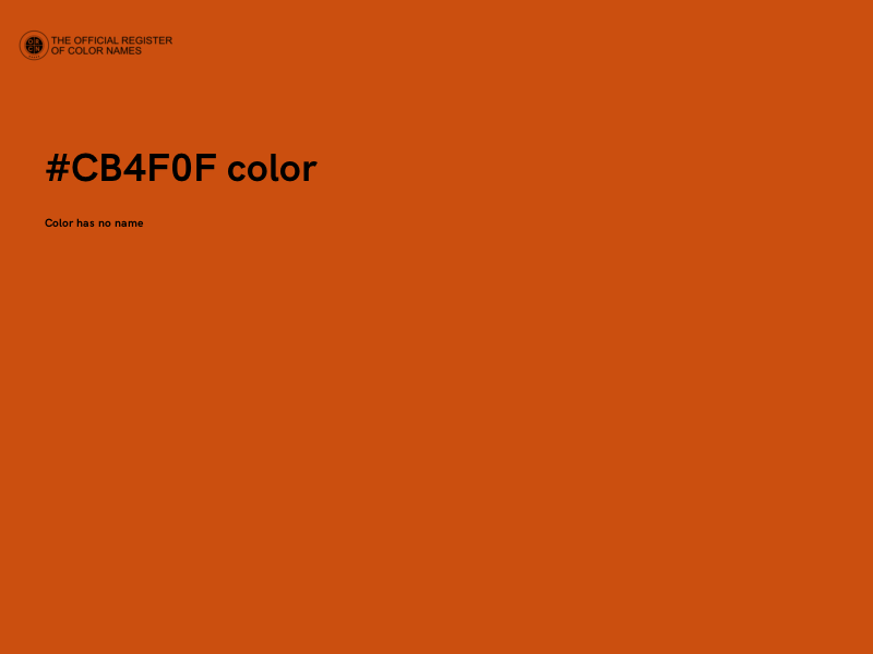 #CB4F0F color image