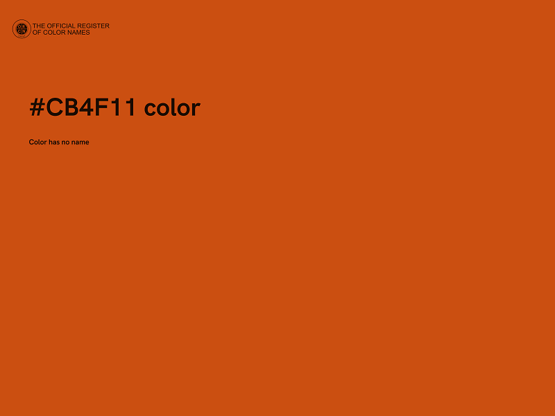 #CB4F11 color image
