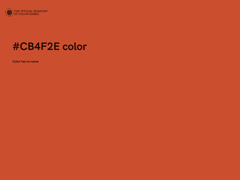 #CB4F2E color image