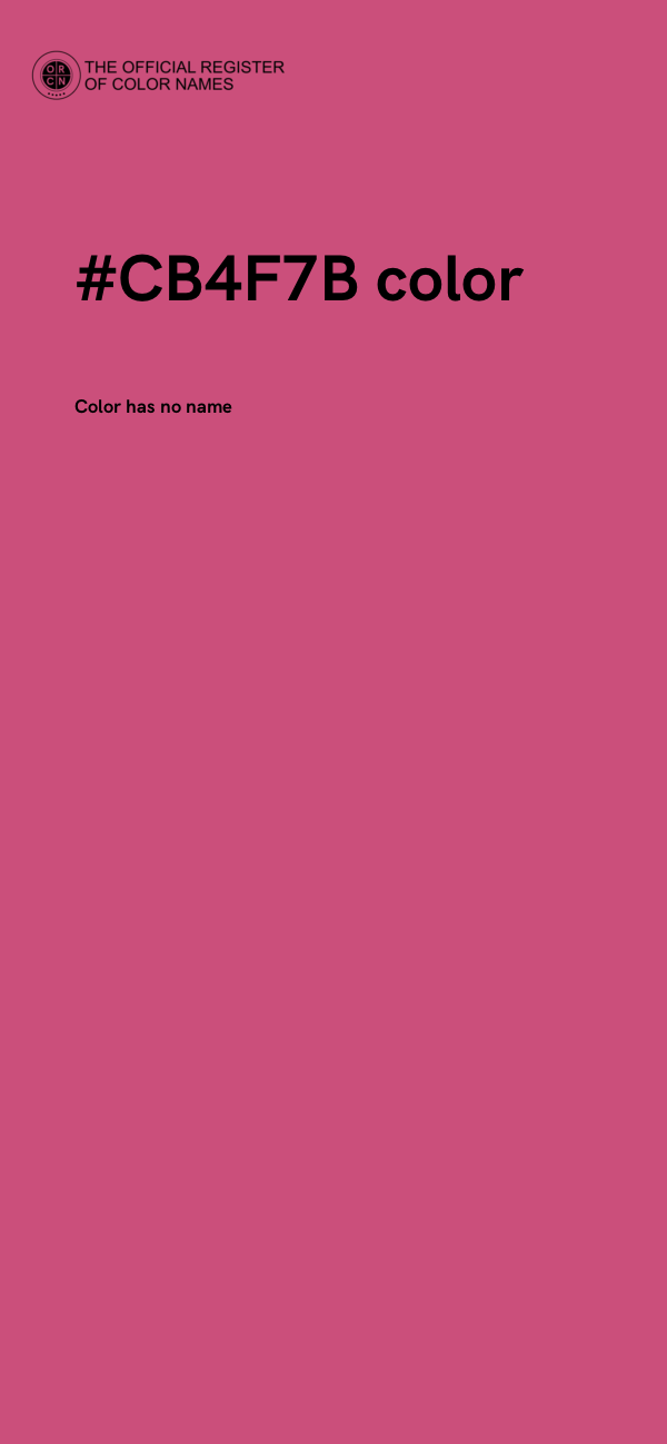 #CB4F7B color image