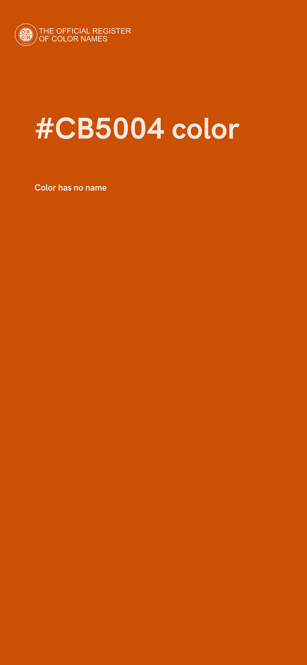 #CB5004 color image