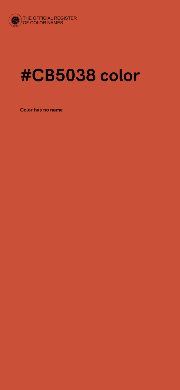 #CB5038 color image