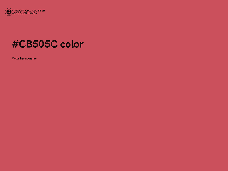 #CB505C color image