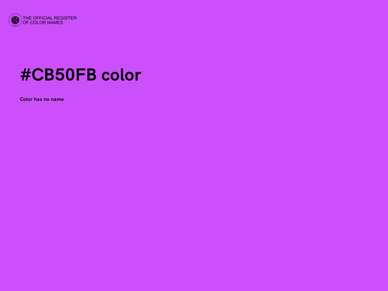 #CB50FB color image