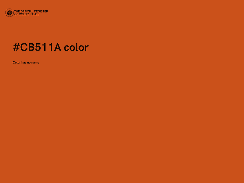 #CB511A color image