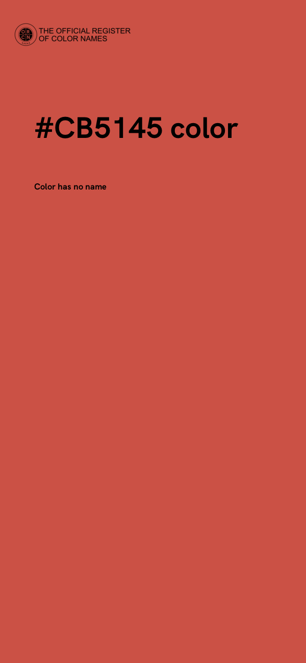#CB5145 color image
