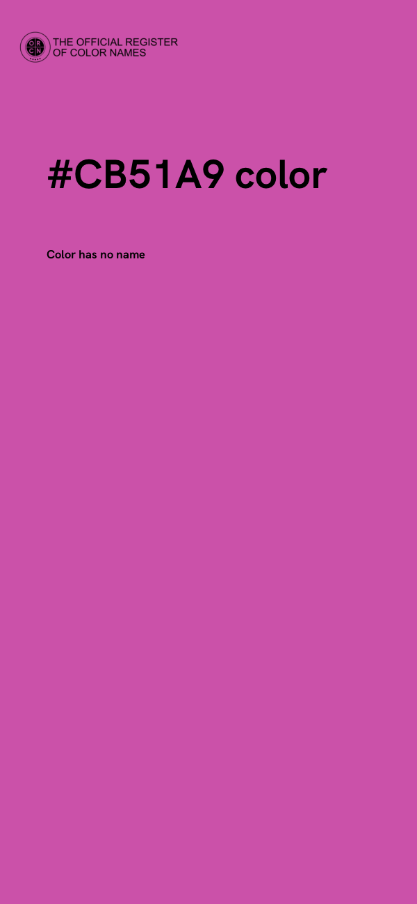 #CB51A9 color image