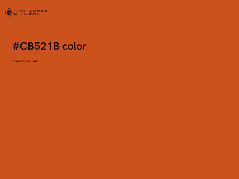 #CB521B color image