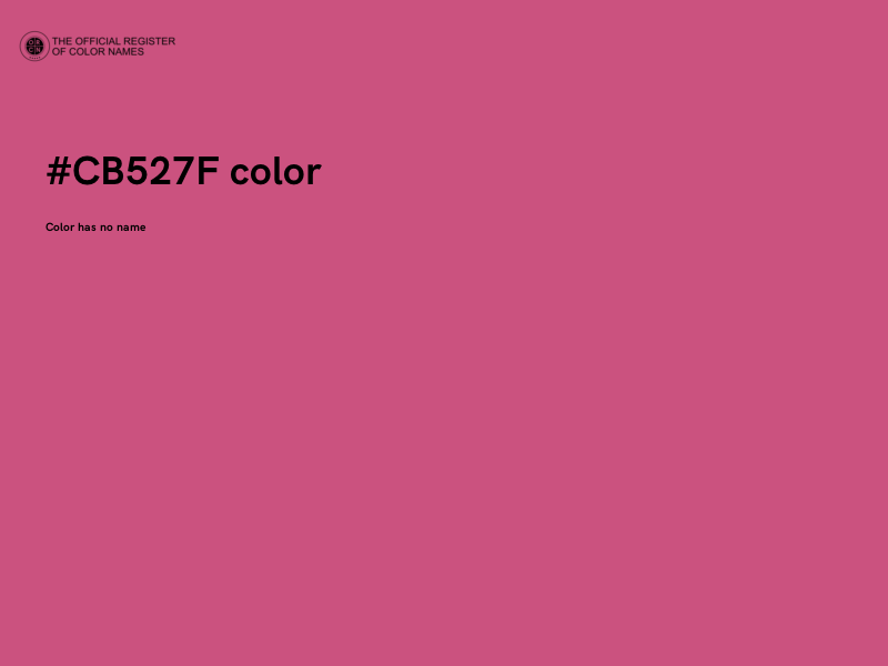 #CB527F color image