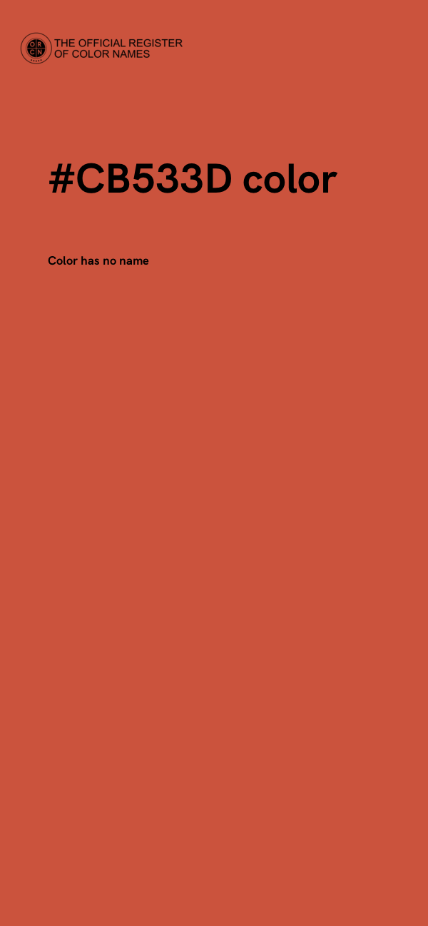 #CB533D color image