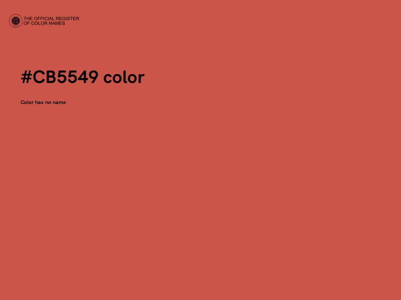 #CB5549 color image