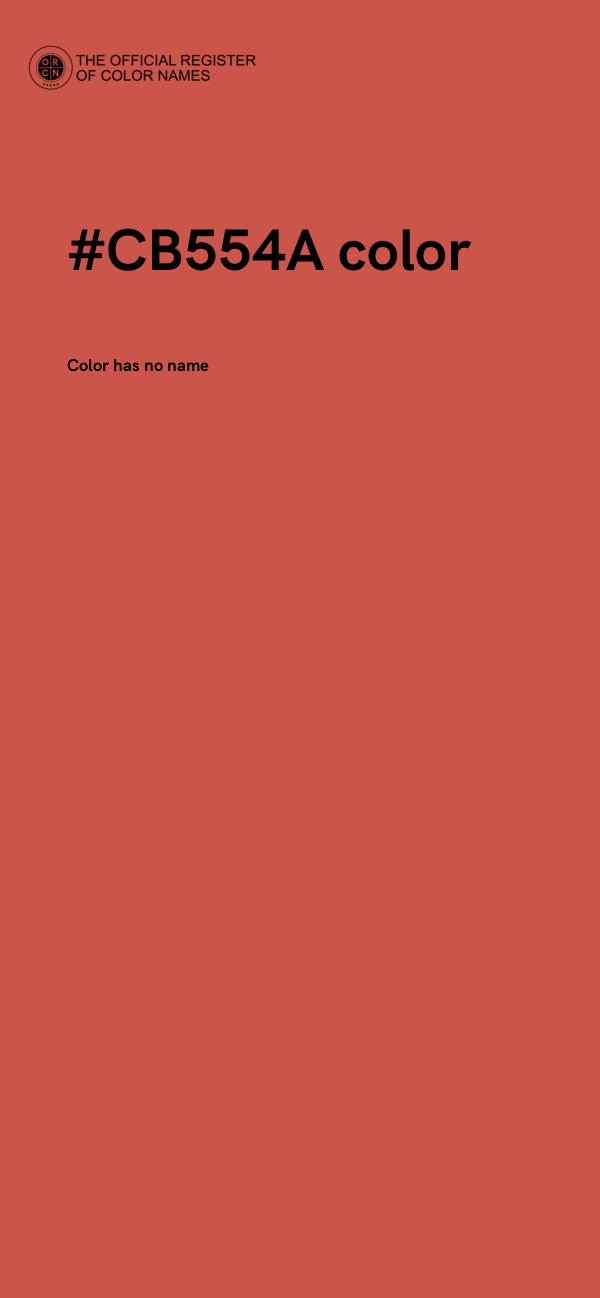 #CB554A color image