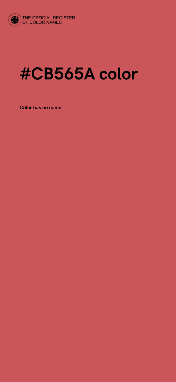 #CB565A color image