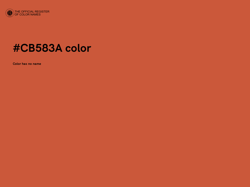 #CB583A color image