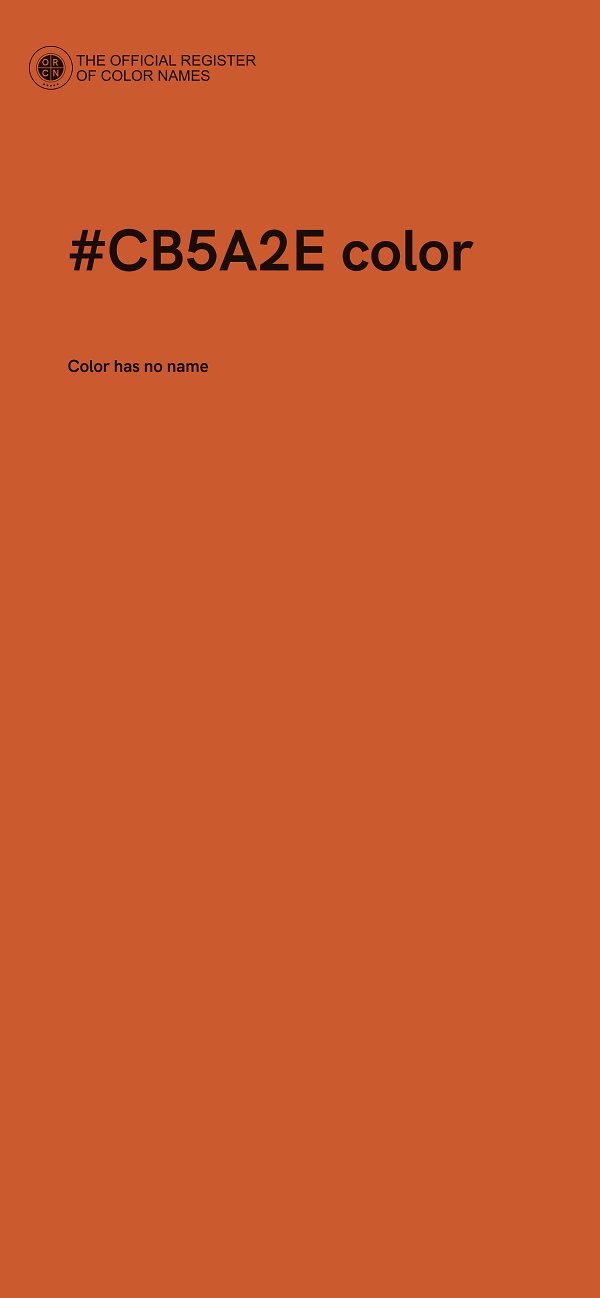 #CB5A2E color image