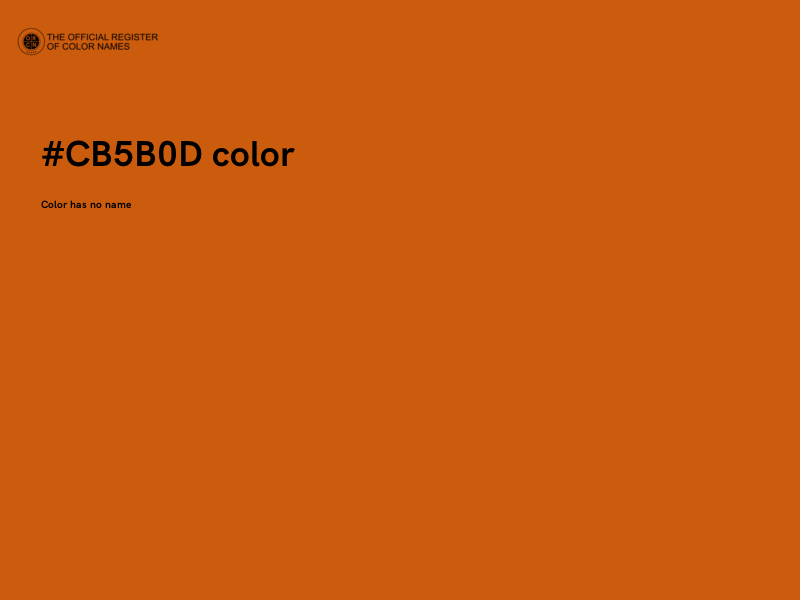 #CB5B0D color image