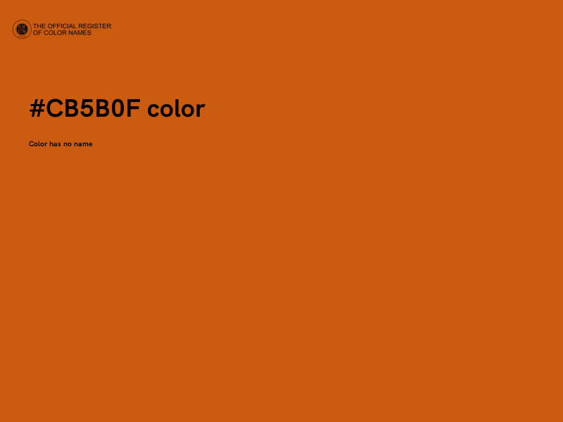 #CB5B0F color image