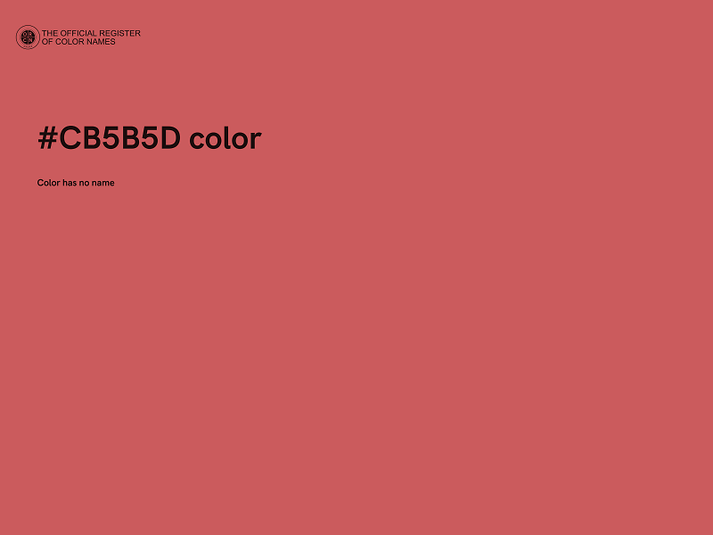 #CB5B5D color image