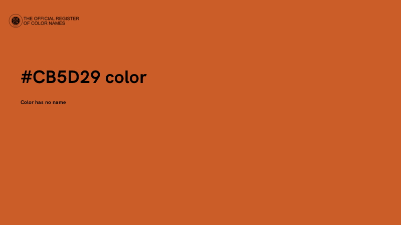 #CB5D29 color image