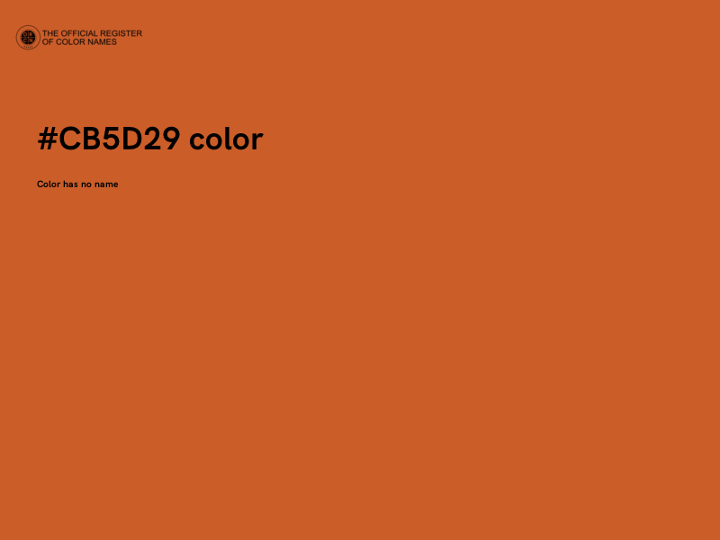 #CB5D29 color image