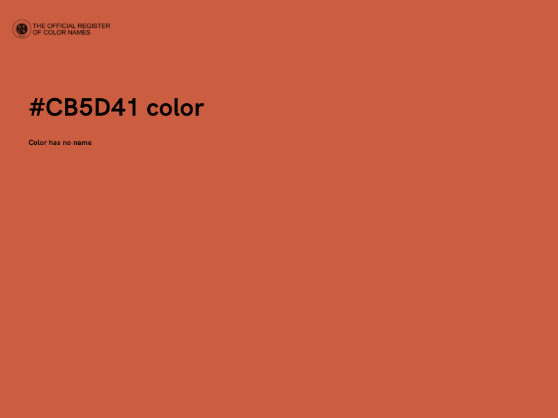 #CB5D41 color image