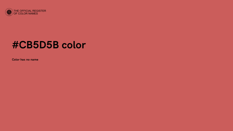 #CB5D5B color image